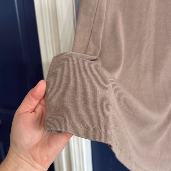 Aritzia Wilfred Free Ribbed Tank Dress Taupe Size L - Picture 3 of 5